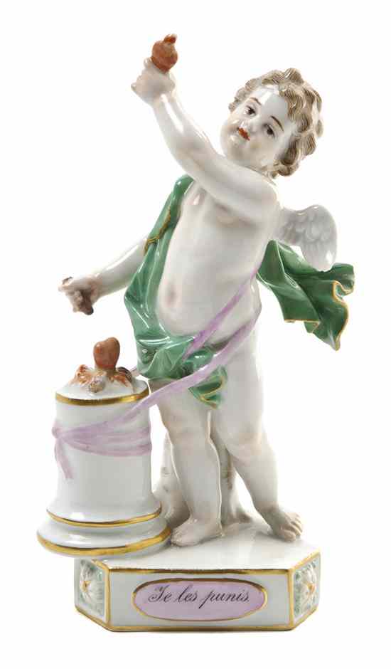 Appraisal: A Meissen Porcelain Figure of a Putto Je les punis