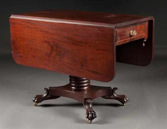 Appraisal: American Classical mahogany drop-leaf table Philadelphia or Baltimore circa with