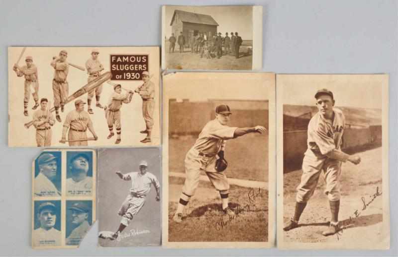 Appraisal: Lot of Early Baseball Memorabilia Items Description Includes early photograph