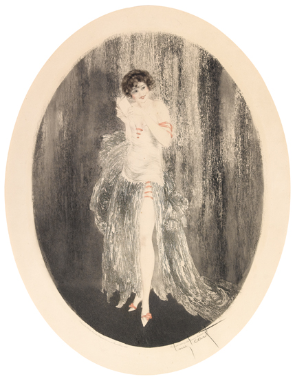 Appraisal: LOUIS ICART Petit Livre Color etching and aquatint on cream