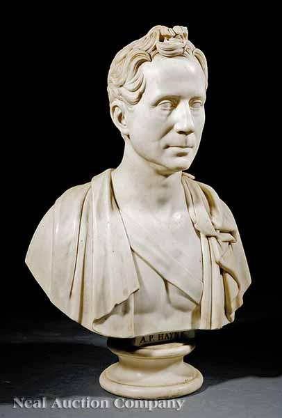 Appraisal: Attributed to Lorenzo Bartolini Italian - Portrait Bust of Col