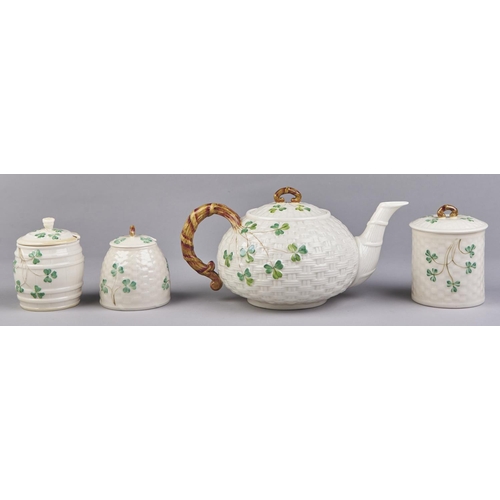 Appraisal: A Belleek Shamrock teapot and cover second period - cm