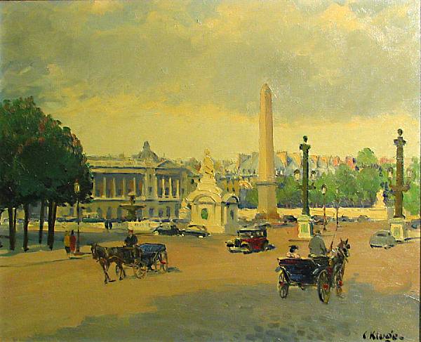 Appraisal: Constantin Kluge French - Place de la Concorde signed 'C