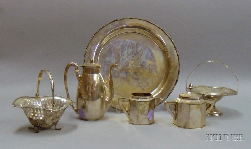 Appraisal: Six Assorted Sterling Items a Gorham plate a Dominick and