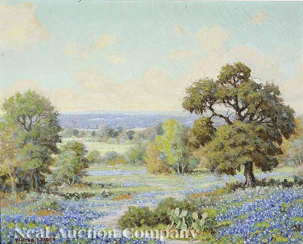 Appraisal: Morris Walton Leader American Texas - Bluebonnets oil on canvas