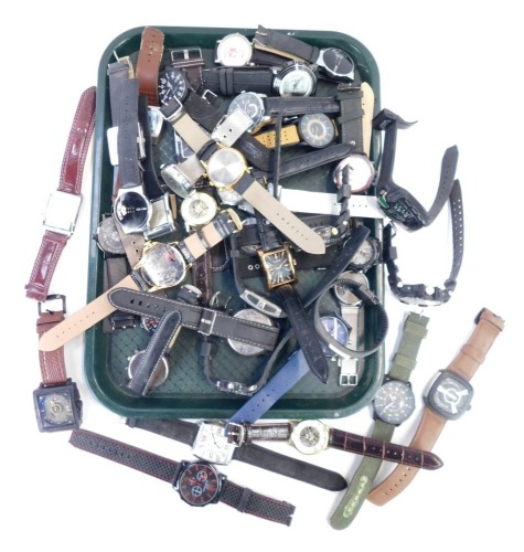 Appraisal: A group of gentleman's fashion watches to include names such