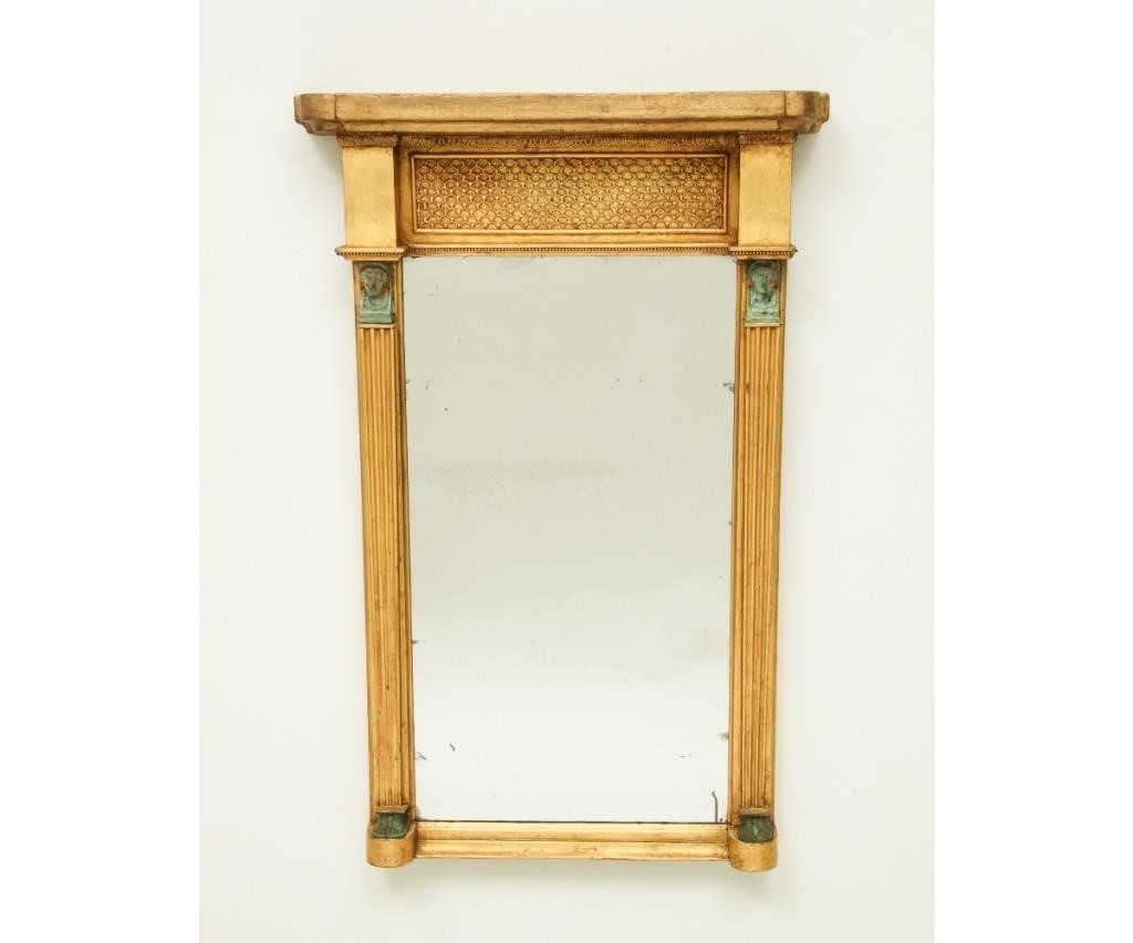 Appraisal: Egyptian revival gilt mirror th c h x w x