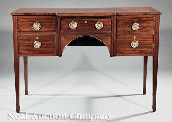 Appraisal: A George III Mahogany Sideboard early th c shaped crossbanded