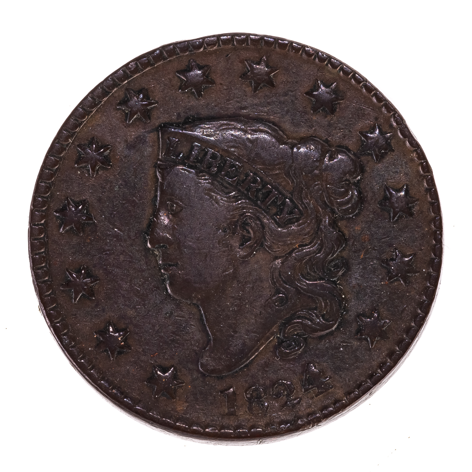 Appraisal: LARGE CENT VF Two clearly present in the over-date along