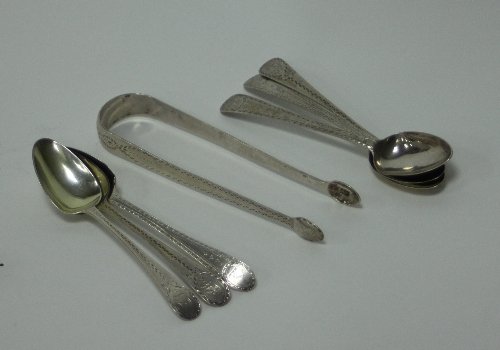 Appraisal: A matched set of six Georgian silver teaspoons circa and