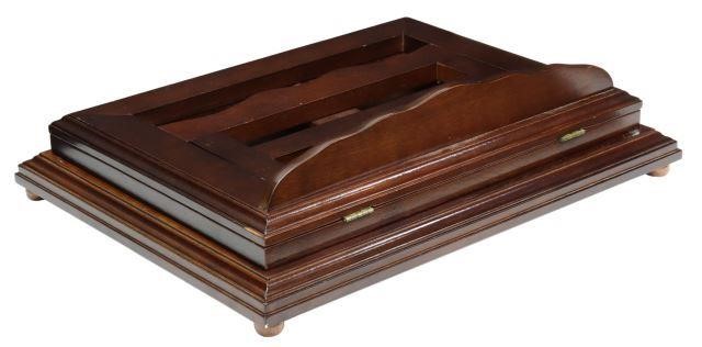 Appraisal: Mahogany tabletop book stand Bombay Company late th c having