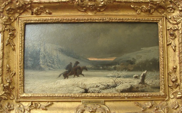 Appraisal: Winter Evening oil on panel x SLL Sylvanin Artist English