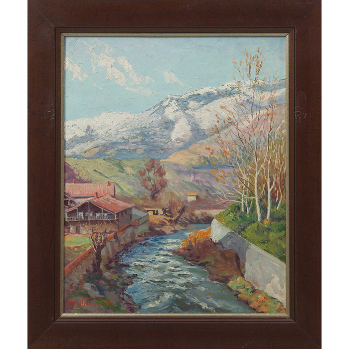 Appraisal: Benjamin Tupper Newman American - A Canal Through the Mountains