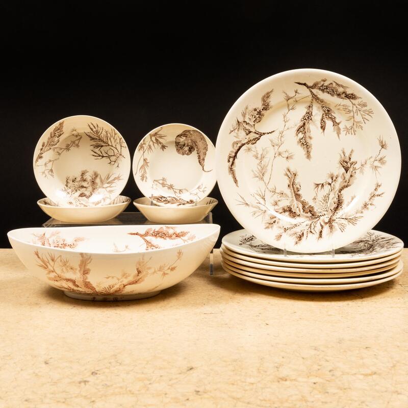 Appraisal: Assembled Wedgwood Transfer Printed Tablewares in the 'Seaweed' Pattern Impressed