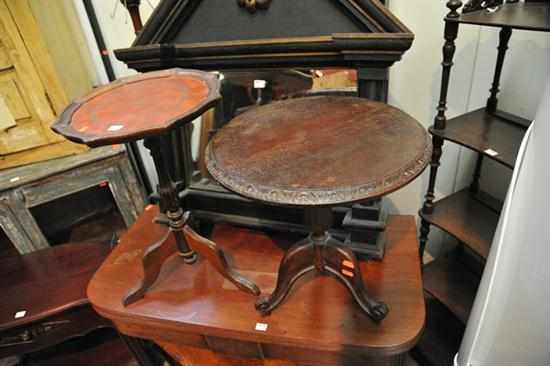 Appraisal: TWO ANTIQUE STYLE WINE TABLES