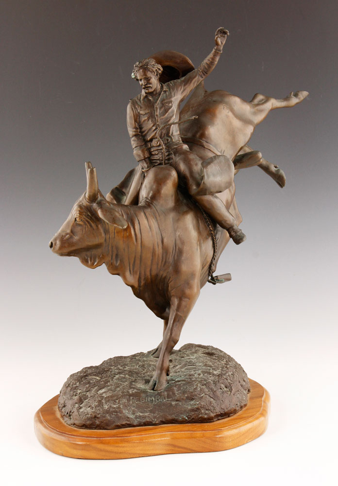 Appraisal: - Regimbal Bronco Rider Bronze Sculpture Jim Regimbal American -