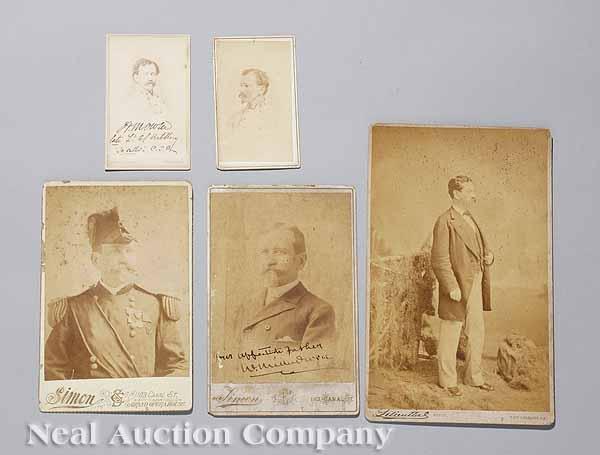 Appraisal: A Group of Five Photographs of Confederate Colonel William Miller