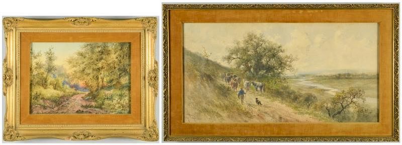 Appraisal: Watercolor Landscapes Fisher Eisen st item Hugh Antoine Fisher Czech