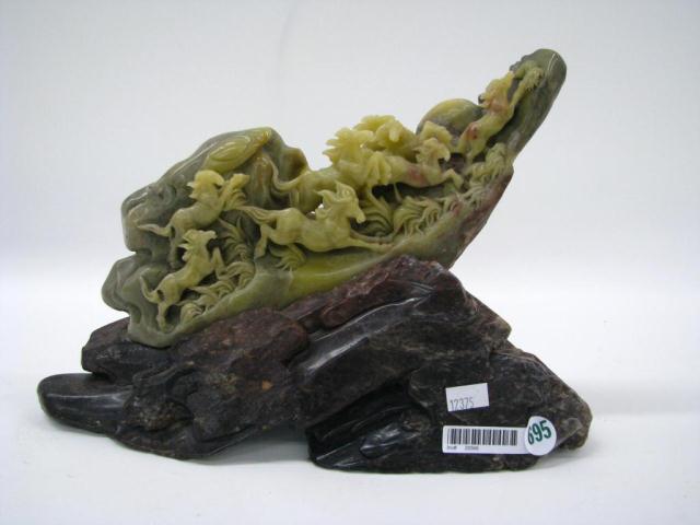 Appraisal: Vintage Oriental Soapstone Carving in the style of Huang Ji