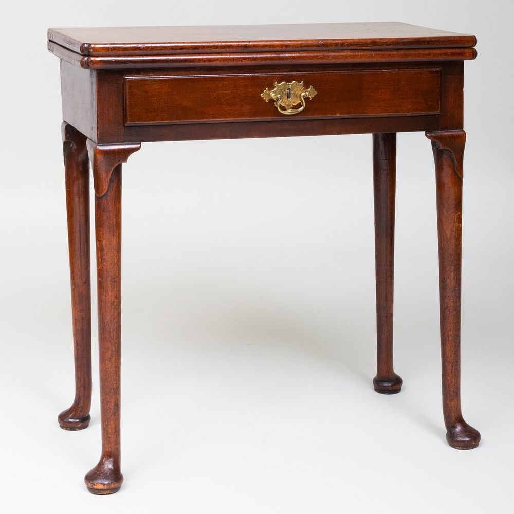 Appraisal: George II Mahogany Fold Over Games Table x x in