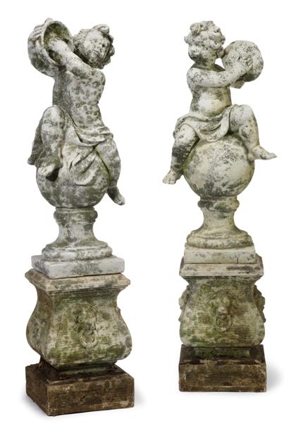 Appraisal: Set of four Continental style composition stone 'seasons' figures on