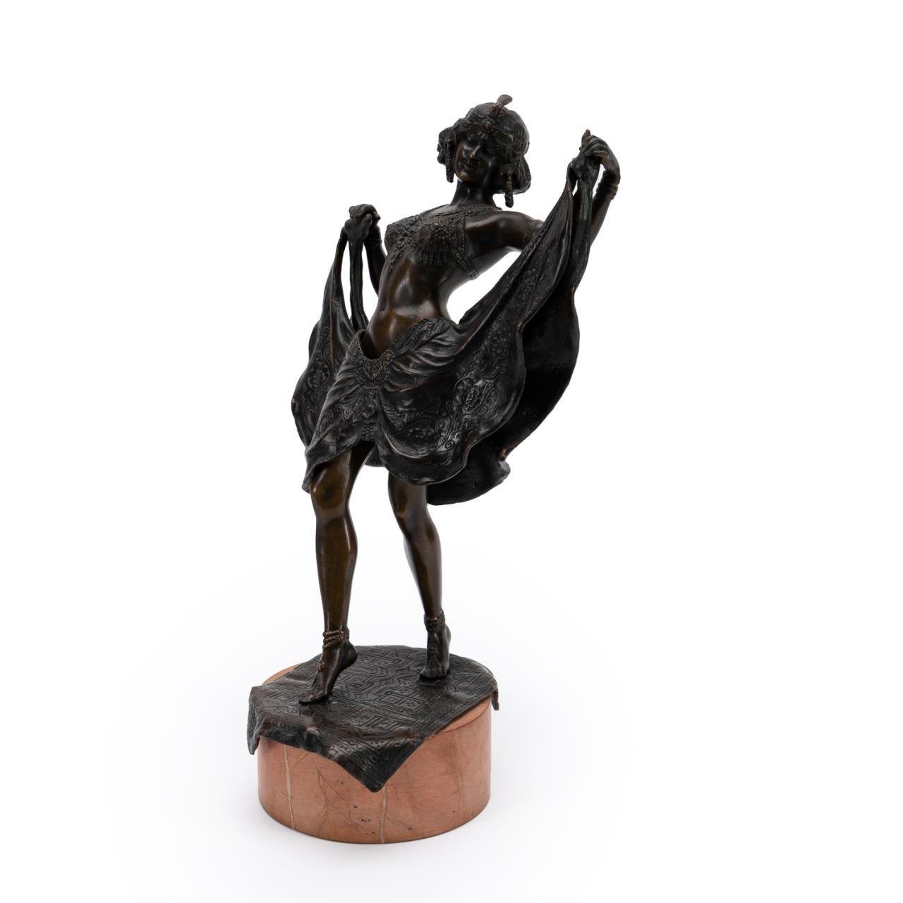 Appraisal: FRANZ BERGMAN BRONZE SCULPTURE OF AN EXOTIC DANCER Franz Xaver