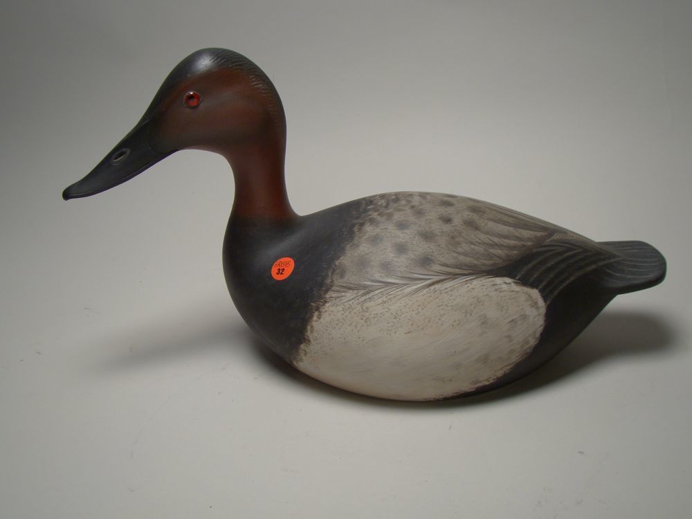 Appraisal: HIGH-HEAD CANVASBACK DRAKE DECOY By Marty Collins