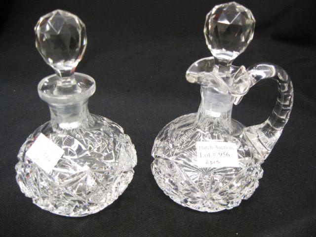 Appraisal: pcs Brilliant Period Cut Glass Hawkes perfume bottle and a