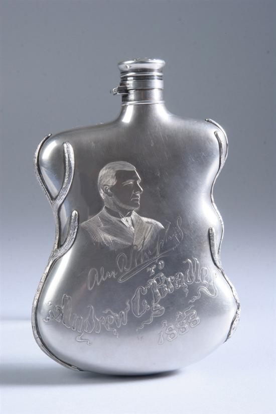 Appraisal: IMPORTANT GORHAM STERLING SILVER PRESENTATION FLASK OF HISTORICAL INTEREST Gorham