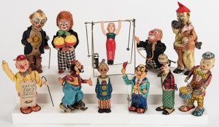 Appraisal: Collection of Tin Litho Vintage Circus Toys Collection of Tin