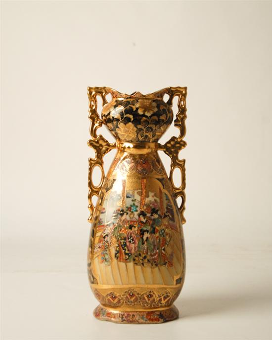 Appraisal: A Chinese Satsuma-style Vase with heavy gilding to the body