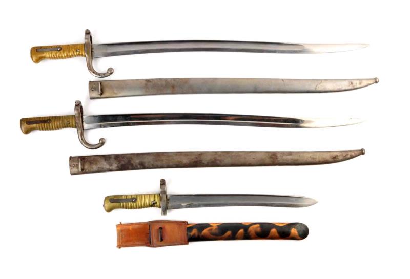 Appraisal: Lot Of French Bayonets Two in very good condition One