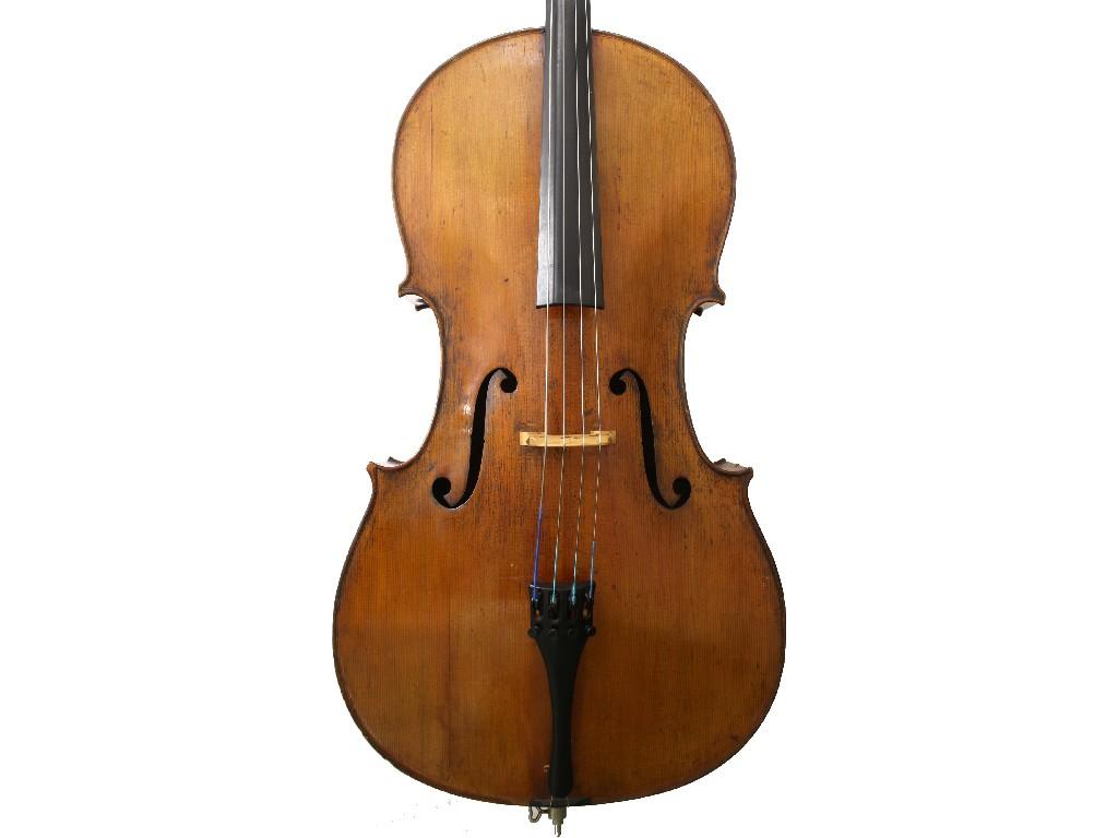 Appraisal: Late th century Dresden violoncello the two piece back of