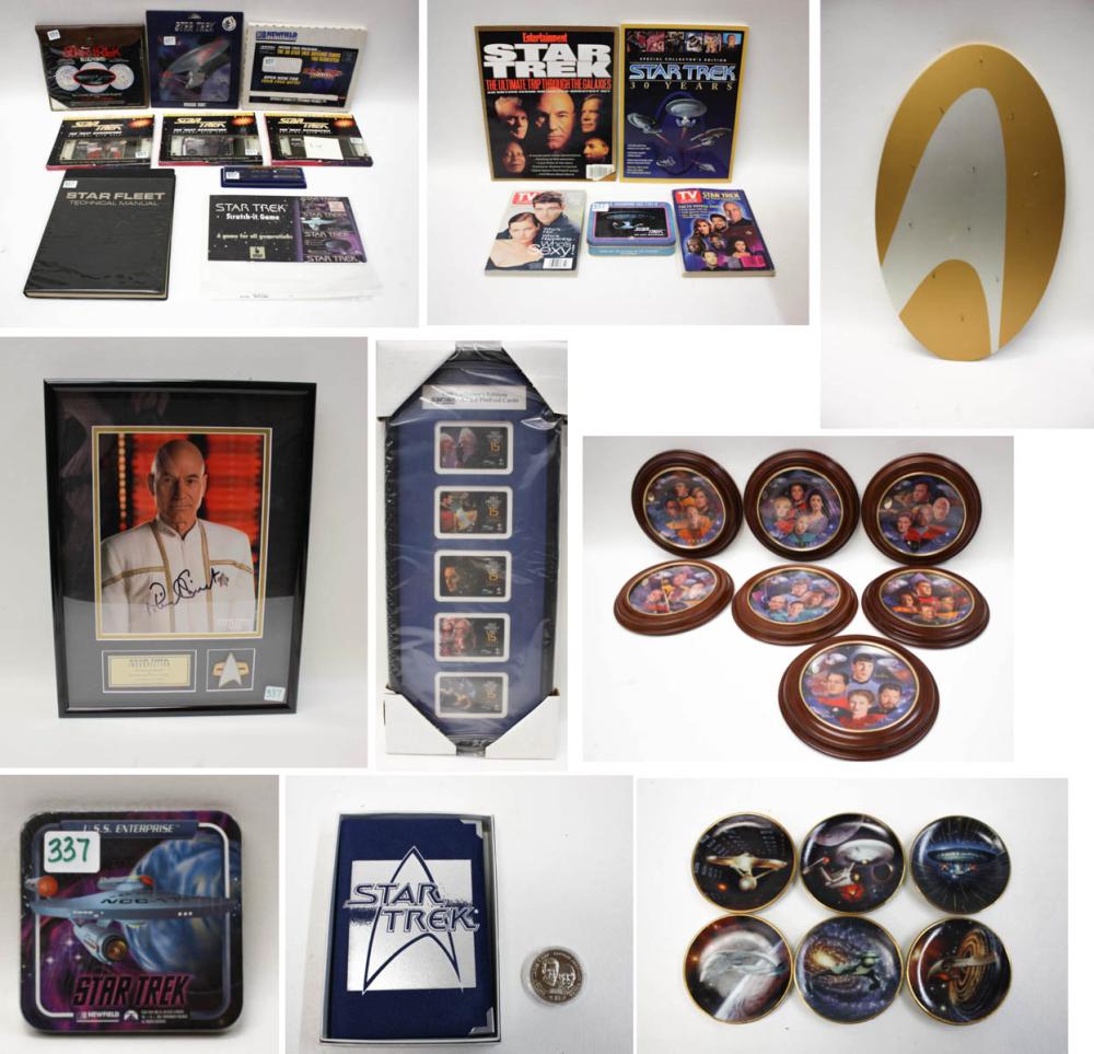 Appraisal: COLLECTION OF STAR TREK COLLECTIBLES Including Capt Kirk silver coin