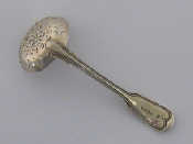 Appraisal: A Victorian silver Fiddle and Thread pattern sifter spoon by