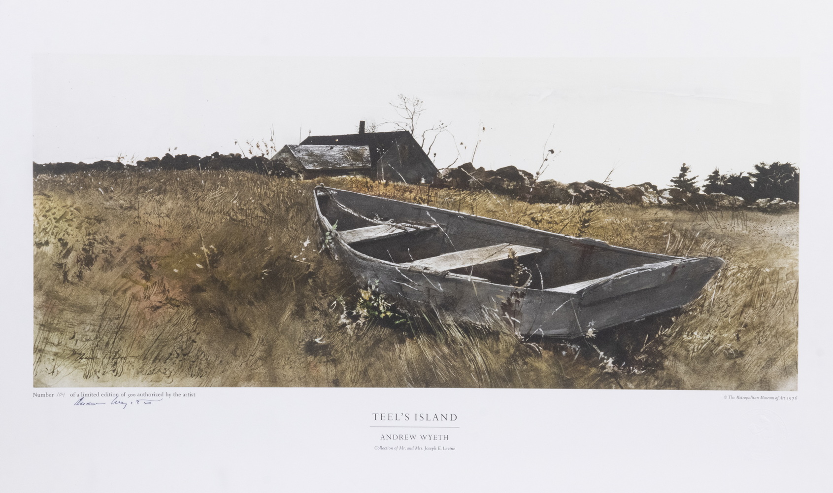 Appraisal: ANDREW NEWELL WYETH PA ME - Teel Island collotype print