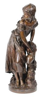 Appraisal: Sculpture Mathurin Moreau Mathurin Moreau French - Jeune femme la