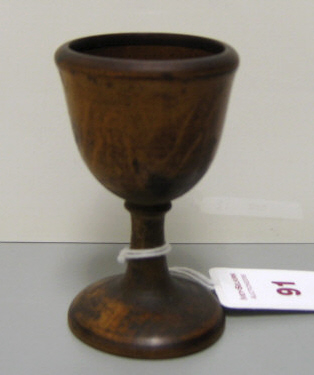 Appraisal: LEHNWARE EGG CUP A mid to late th century turned