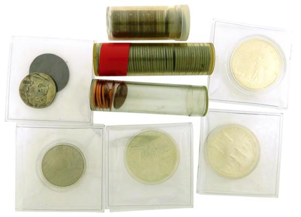 Appraisal: COINS Misc lot of US coins includes three modern commemorative