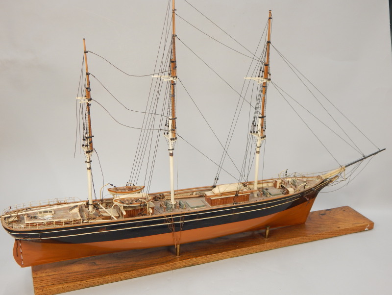 Appraisal: A scale model of a thC three masted sailing ship