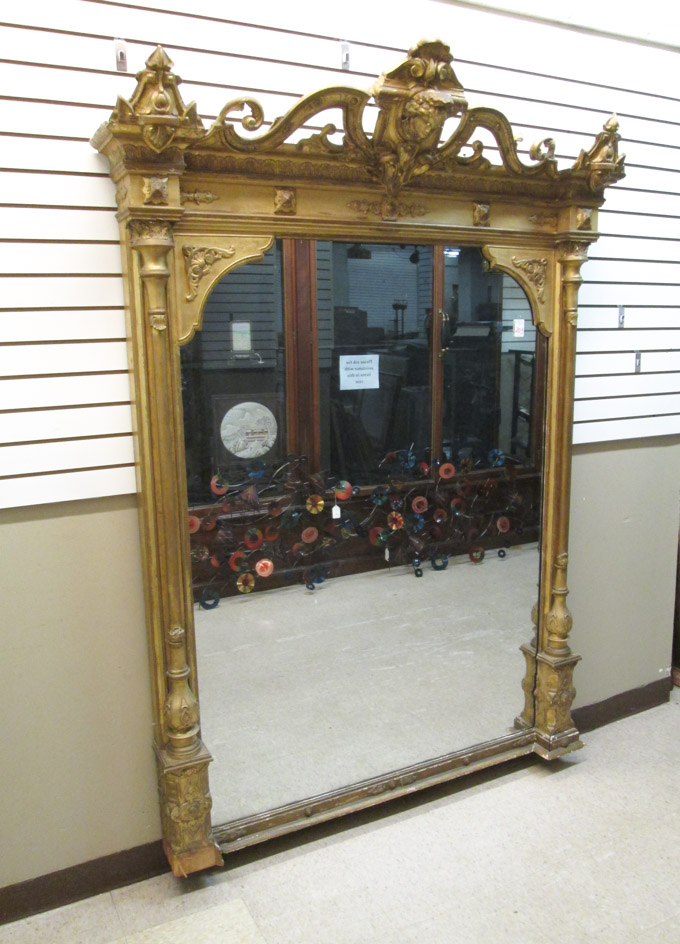 Appraisal: VICTORIAN OVERMANTEL MIRROR American th century a large rectangular form