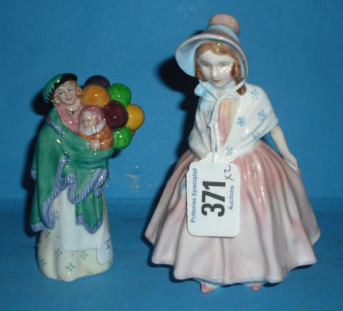 Appraisal: Royal Doulton Figures Lily HN and Miniature The Balloon Seller