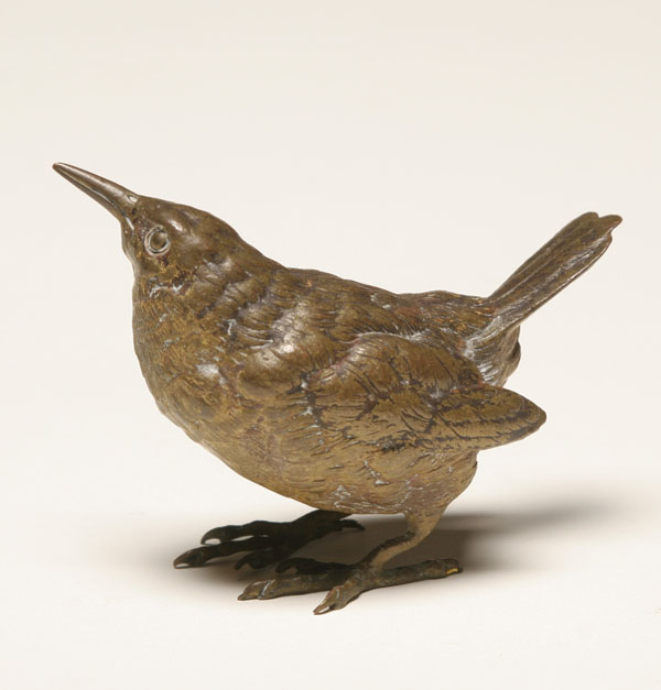 Appraisal: Vienna gilt bronze wren Marked Geschutzt under tail also with