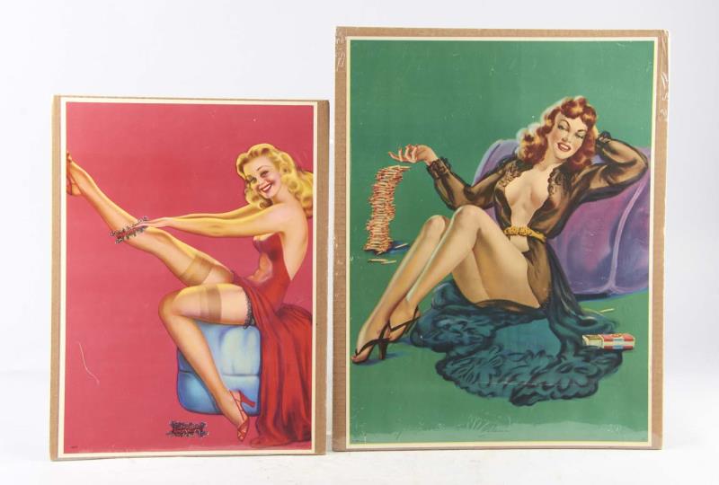 Appraisal: Lot Of Pretty Pin-Up Prints This lot includes - print