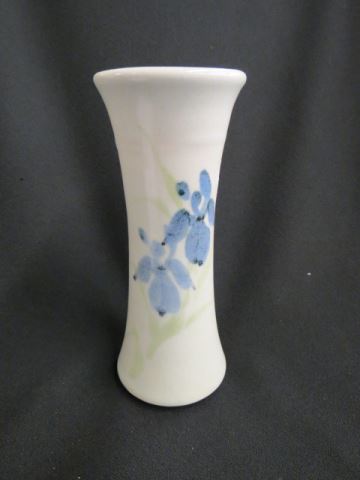 Appraisal: David Voorhees Pottery Vase Flat Rock N C handpainted floral