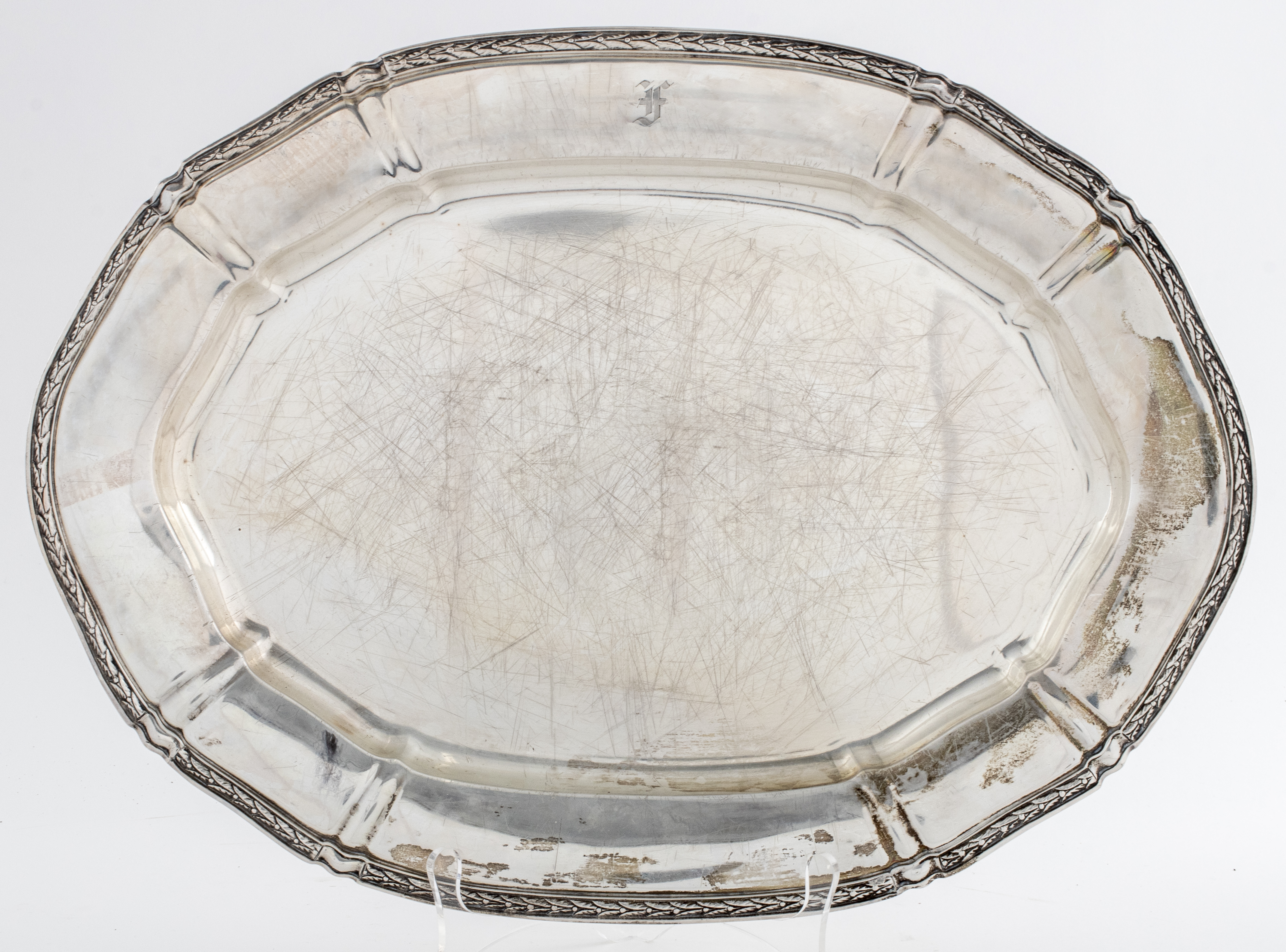 Appraisal: REED BARTON STERLING SILVER PLATTER Reed Barton Neoclassical revival sterling