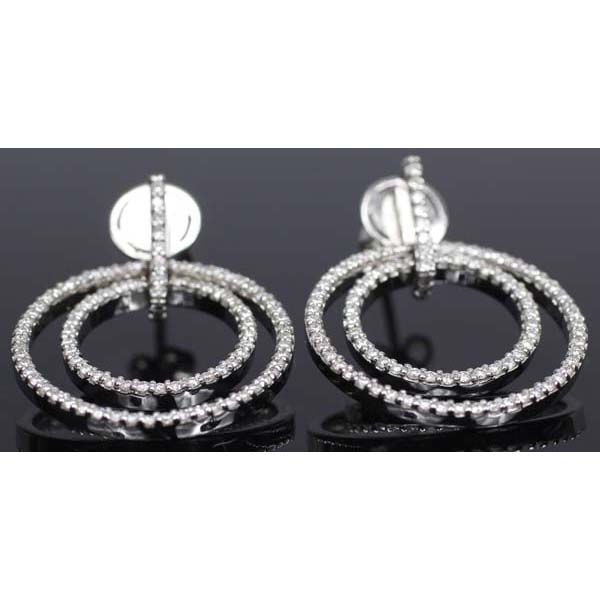 Appraisal: Cherie Dori white gold K double spiral diamond designer earrings