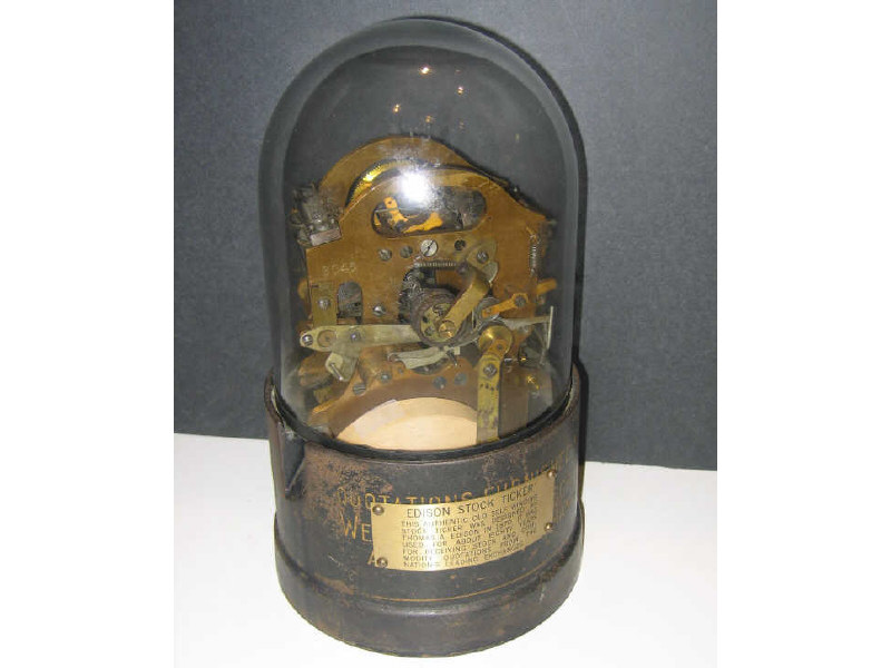 Appraisal: EDISON STOCK TICKER TAPE MACHINE Model -A manufactured by the