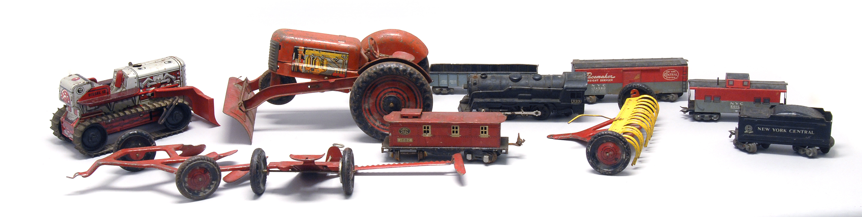 Appraisal: LOT OF TOYS Mid- th CenturyIncludes a tractor with various