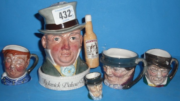 Appraisal: Royal Doulton Miniature Size Character jugs Fat Boy D Paddy